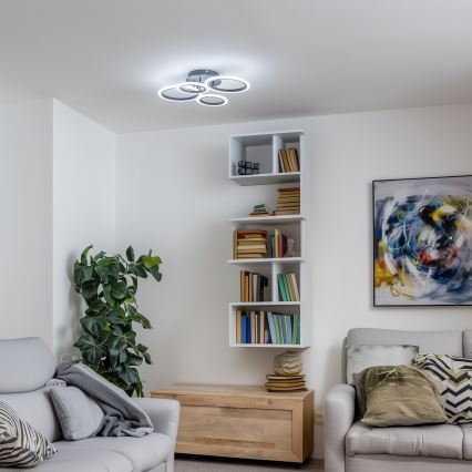 Brilagi - Plafonieră LED dimabilă ORBITS LED/50W/230V 3000-6500K neagră + telecomandă