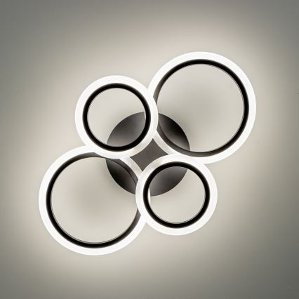 Brilagi - Plafonieră LED dimabilă ORBITS LED/50W/230V 3000-6500K neagră + telecomandă
