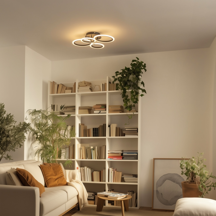 Brilagi - Plafonieră LED dimabilă ORBITS LED/50W/230V 3000-6500K neagră + telecomandă