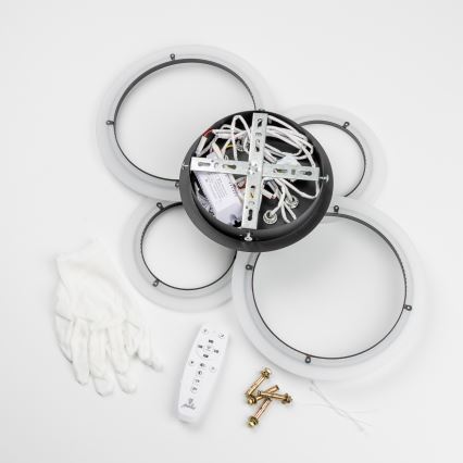 Brilagi - Plafonieră LED dimabilă ORBITS LED/50W/230V 3000-6500K neagră + telecomandă