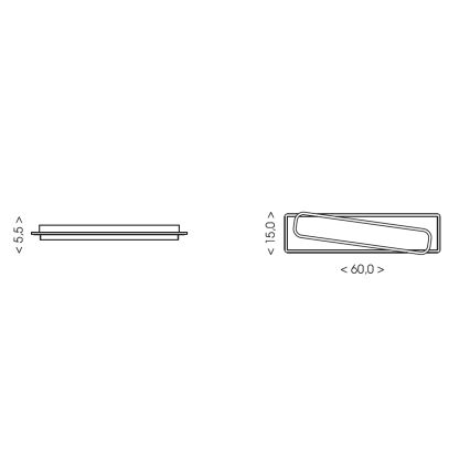 Brilagi - Plafonieră LED dimabilă OUTLINE LED/66W/230V 3000-6000K 15x60 cm alb/negru + telecomandă