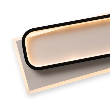 Brilagi - Plafonieră LED dimabilă OUTLINE LED/90W/230V 3000-6000K 18x100 cm alb/negru + telecomandă