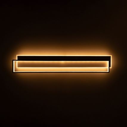 Brilagi - Plafonieră LED reglabilă OUTLINE LED/90W/230V 3000-6000K 18x100 cm alb/negru + telecomandă