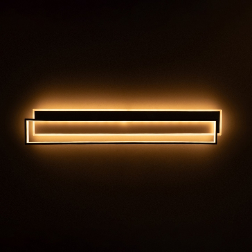 Brilagi - Plafonieră LED reglabilă OUTLINE LED/90W/230V 3000-6000K 18x100 cm alb/negru + telecomandă