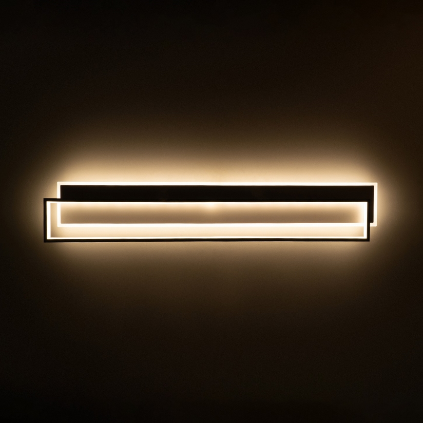 Brilagi - Plafonieră LED reglabilă OUTLINE LED/90W/230V 3000-6000K 18x100 cm alb/negru + telecomandă