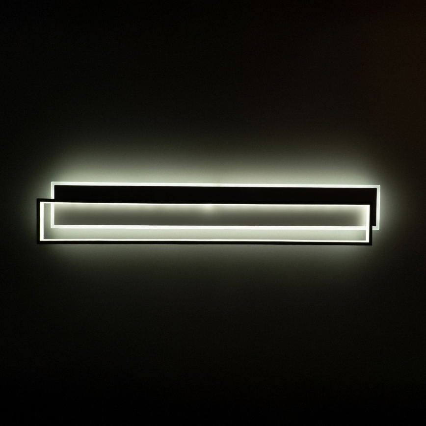 Brilagi - Plafonieră LED reglabilă OUTLINE LED/90W/230V 3000-6000K 18x100 cm alb/negru + telecomandă
