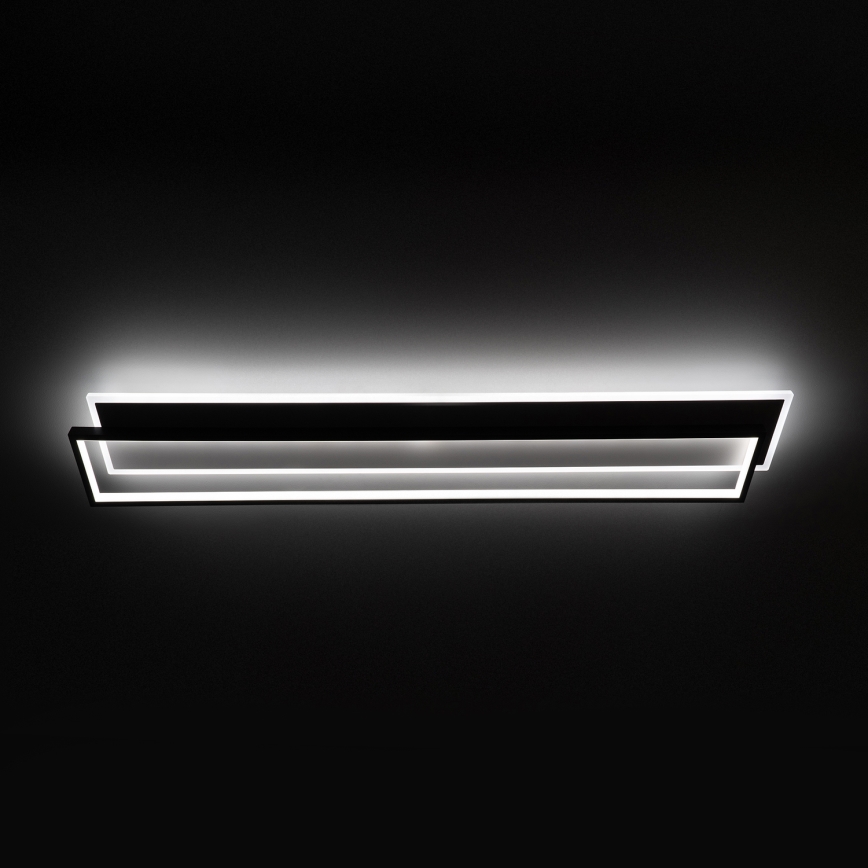 Brilagi - Plafonieră LED reglabilă OUTLINE LED/90W/230V 3000-6000K 18x100 cm alb/negru + telecomandă