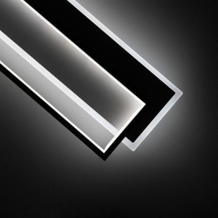 Brilagi - Plafonieră LED reglabilă OUTLINE LED/90W/230V 3000-6000K 18x100 cm alb/negru + telecomandă