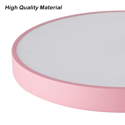 Brilagi - Plafonieră LED dimabilă POOL, 36W, 230V, 3000-6000K, Ø 30 cm, roz, cu telecomandă inclusă