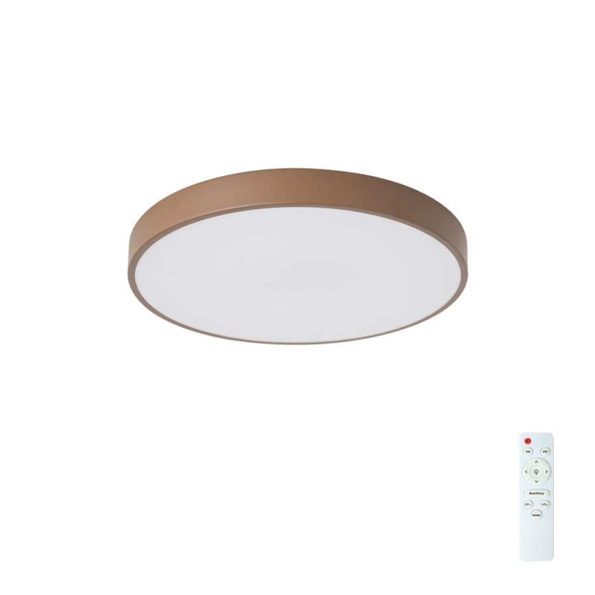 Brilagi - Plafonieră LED dimabilă POOL LED/48W/230V 3000-6000K Ø 40 cm maro + telecomandă