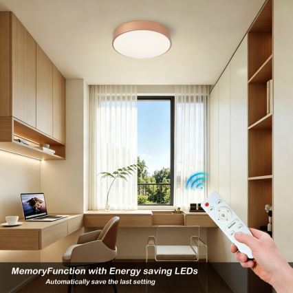 BRILAGI - Plafonieră LED dimabilă POOL LED/36W/230V 3000-6000K, Ø 30 cm, cu finisaj cupru + telecomandă