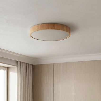 Brilagi - Plafonieră LED dimabilă POOL LED/36W/230V 3000-6000K Ø 30 cm decor lemn + telecomandă