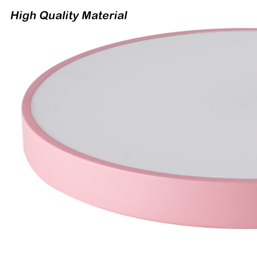 Brilagi - Plafonieră LED dimerizabilă POOL, 48 W, 230 V, 3000–6000 K, Ø 40 cm, roz, cu telecomandă