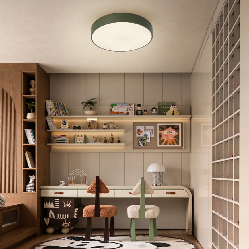 Brilagi - Plafonieră LED dimabilă POOL LED/48W/230V 3000-6000K Ø 40 cm verde + telecomandă