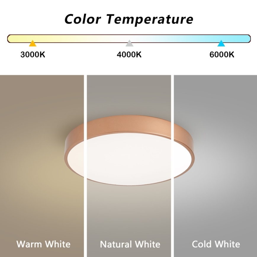 BRILAGI - plafonieră LED dimabilă POOL LED/48W/230V 3000-6000K Ø 40 cm cupru + telecomandă