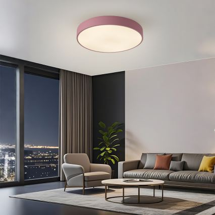 Brilagi - Plafonieră LED dimabilă POOL, 60 W, 230 V, 3000–6000 K, Ø 50 cm, roz, cu telecomandă