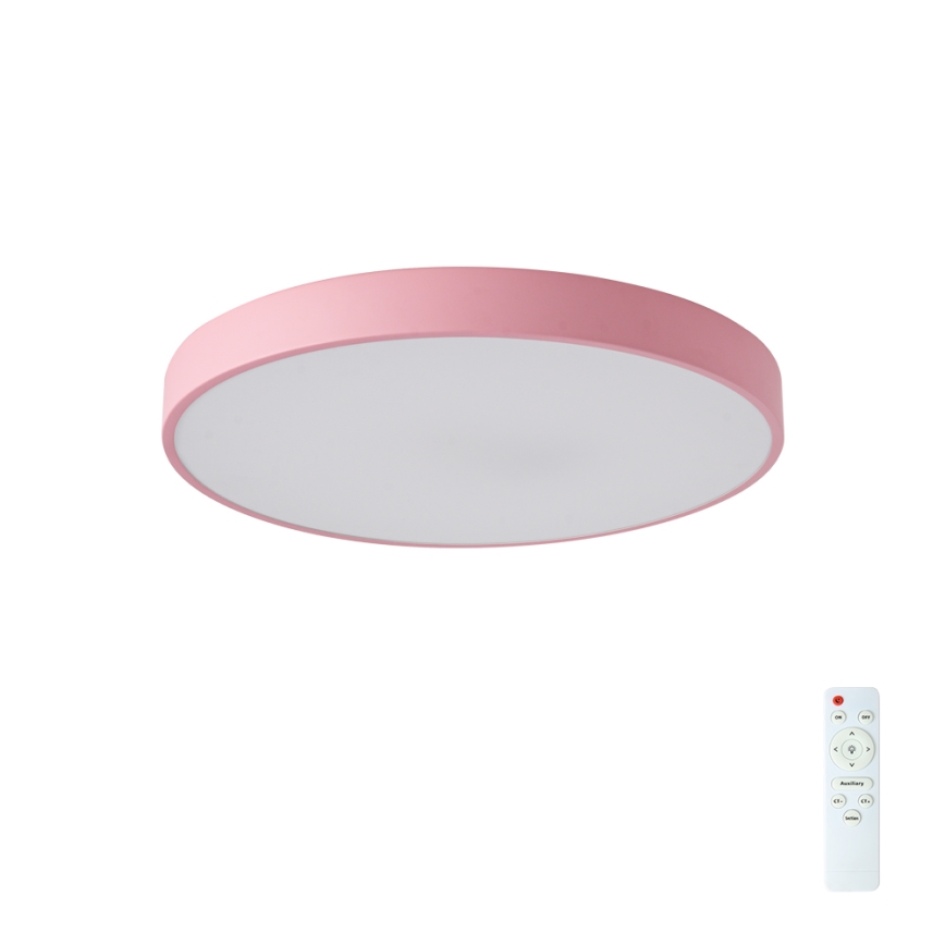 Brilagi - Plafonieră LED dimabilă POOL, 60 W, 230 V, 3000–6000 K, Ø 50 cm, roz, cu telecomandă