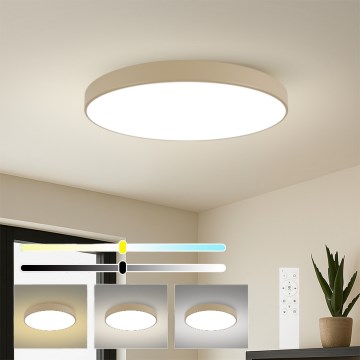 Brilagi - Plafonieră LED dimabilă POOL SMART, 128 W, 230 V, 3000-6000 K, 100 cm, bej, Wi-Fi Tuya + telecomandă