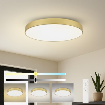 Brilagi - Plafonieră LED dimabilă POOL SMART LED/128W/230V 3000-6000K 100 cm auriu Wi-Fi Tuya + telecomandă