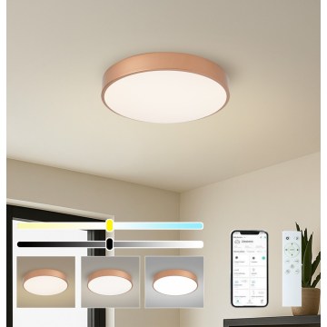 Brilagi - Plafonieră LED dimabilă POOL SMART LED/48W/230V 3000-6000K Ø 40 cm Wi-Fi Tuya bronz + telecomandă