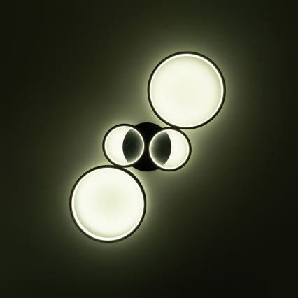 Brilagi - Plafonieră LED dimabilă RINGO LED/34W/230V 3000-6000K 28x78 cm neagră + telecomandă