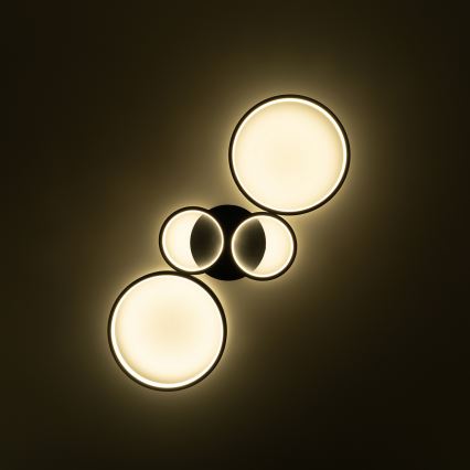 Brilagi - Plafonieră LED dimabilă RINGO LED/34W/230V 3000-6000K 28x78 cm neagră + telecomandă