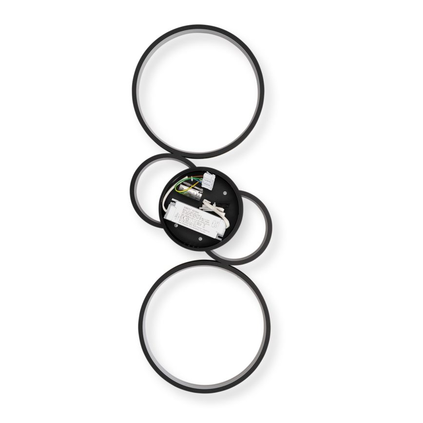 Brilagi - Plafonieră LED dimabilă RINGO LED/34W/230V 3000-6000K 28x78 cm neagră + telecomandă