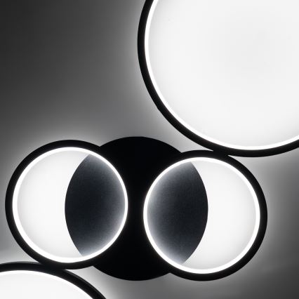 Brilagi - Plafonieră LED dimabilă RINGO LED/34W/230V 3000-6000K 28x78 cm neagră + telecomandă