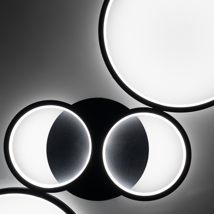 Brilagi - Plafonieră LED dimabilă RINGO LED/34W/230V 3000-6000K 28x78 cm neagră + telecomandă