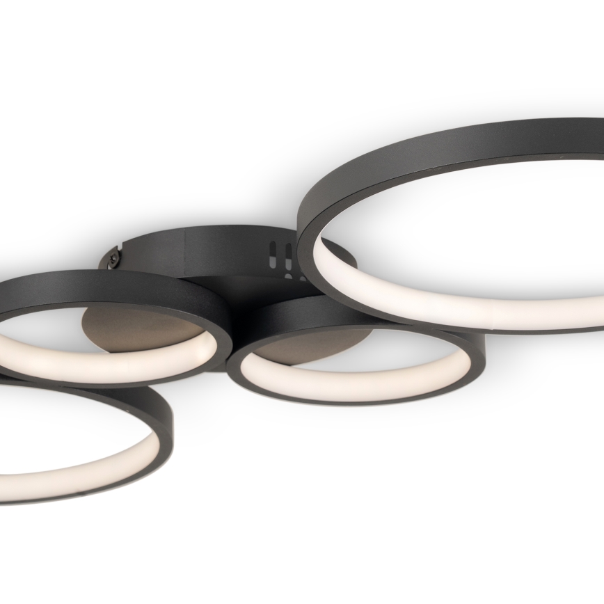 Brilagi - Plafonieră LED dimabilă RINGO LED/34W/230V 3000-6000K 28x78 cm neagră + telecomandă