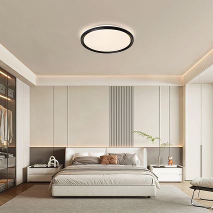 Brilagi - Plafonieră LED dimmabilă RIVO LED/72W/230V 3000-6000K neagră, diam. 50 cm + telecomandă