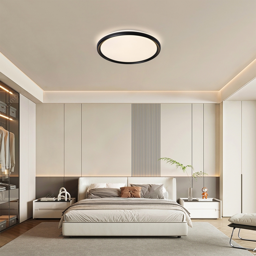 Brilagi - Plafonieră LED dimmabilă RIVO LED/72W/230V 3000-6000K neagră, diam. 50 cm + telecomandă