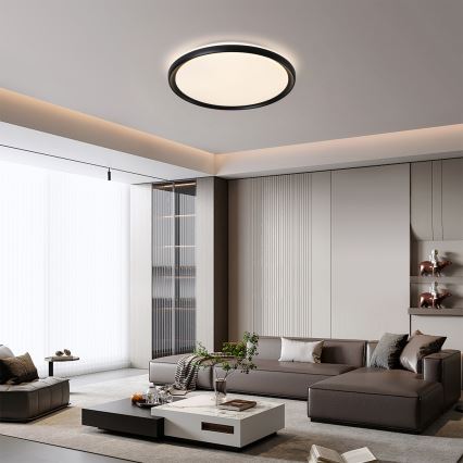 Brilagi - Plafonieră LED dimmabilă RIVO LED/72W/230V 3000-6000K neagră, diam. 50 cm + telecomandă