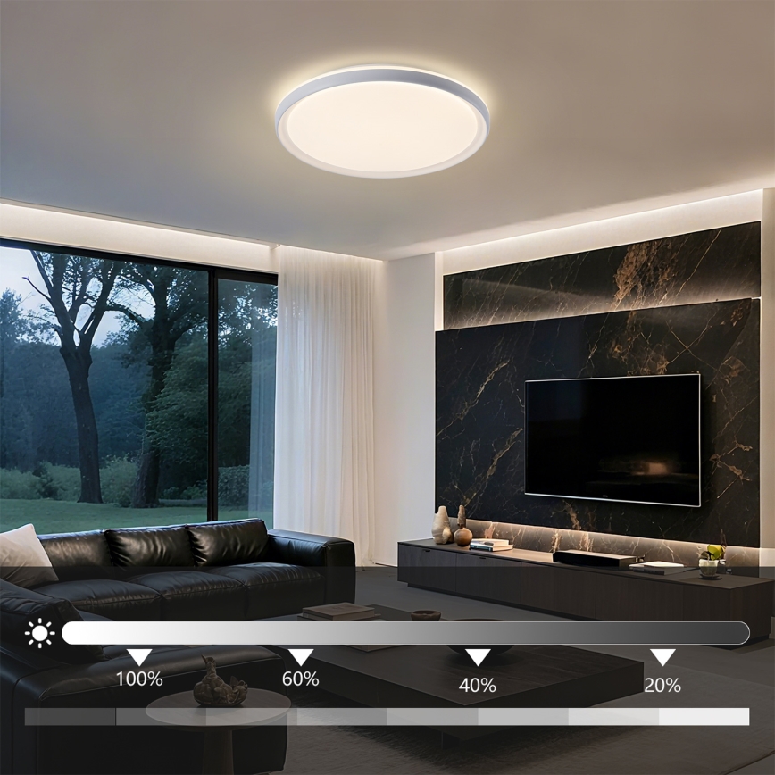 Brilagi - Plafonieră LED dimerizabilă RIVO LED/72W/230V 3000-6000K, albă, diam. 50 cm + telecomandă