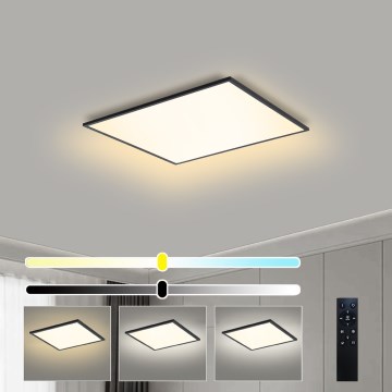 Brilagi - Plafonieră LED dimabilă SLIMFRAME LED/36W/230V 45x45 cm 3000-6000K neagră + telecomandă