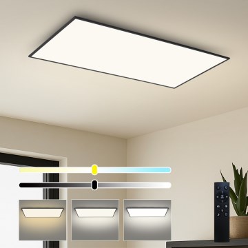 Brilagi - Plafonieră LED dimabilă SLIMFRAME LED/80W/230V 120x60 cm 3000-6000K neagră + telecomandă