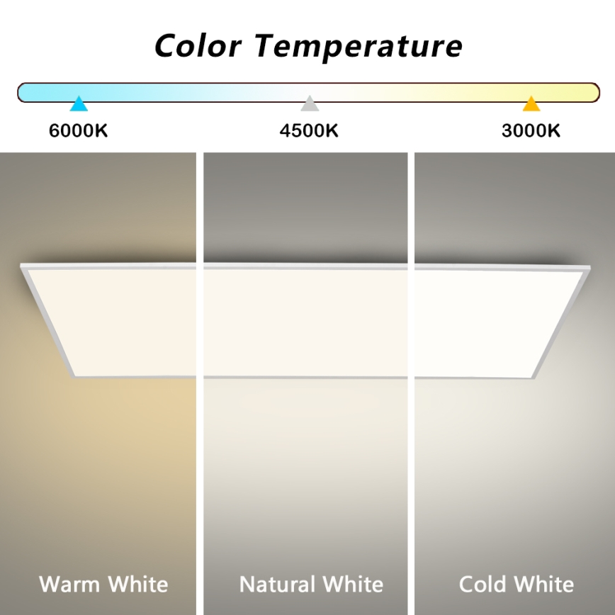 Brilagi - Plafonieră LED dimmabilă SLIMFRAME LED/80W/230V 120x60 cm 3000-6000K albă + telecomandă