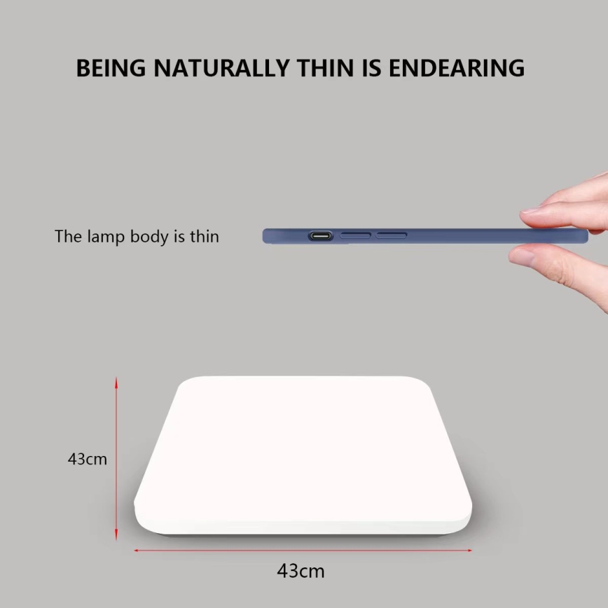 Brilagi - Plafonieră LED SMART reglabilă 28W/230V 43x43 cm 2700-6500K Wi-Fi Tuya + telecomandă