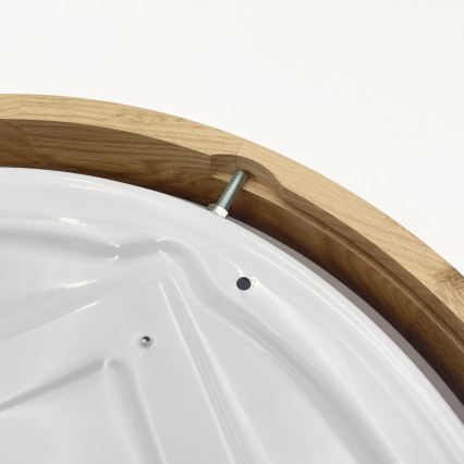 Brilagi - Plafonieră LED dimabilă MANAROLA SMART, 24W, 230V, 3000-6000K, Wi-Fi Tuya Beacon, Ø 41 cm, stejar + telecomandă