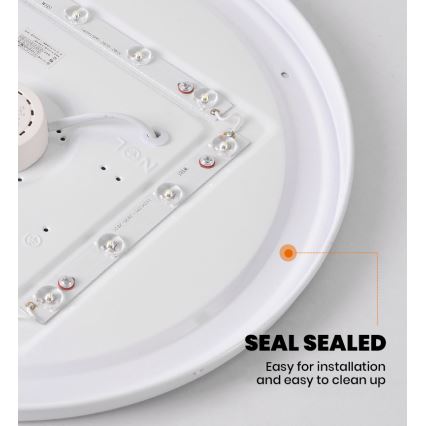 Brilagi - Plafonier LED SMART STARS dimabil, 36W, 230V, Ø 48 cm, 3000-6000K, Wi-Fi Tuya Beacon + telecomandă