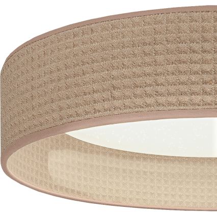 Brilagi - Lampă de tavan LED dimabilă VELVET SMARTIX STARS LED/24W/230V 3000-6000K Ø 45 cm bej Wi-Fi Tuya Beacon + telecomandă