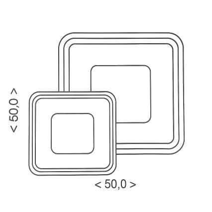 Brilagi - Plafonieră LED reglabilă TANDORA LED/49W/230V 50x50 cm 3000-6000K + telecomandă