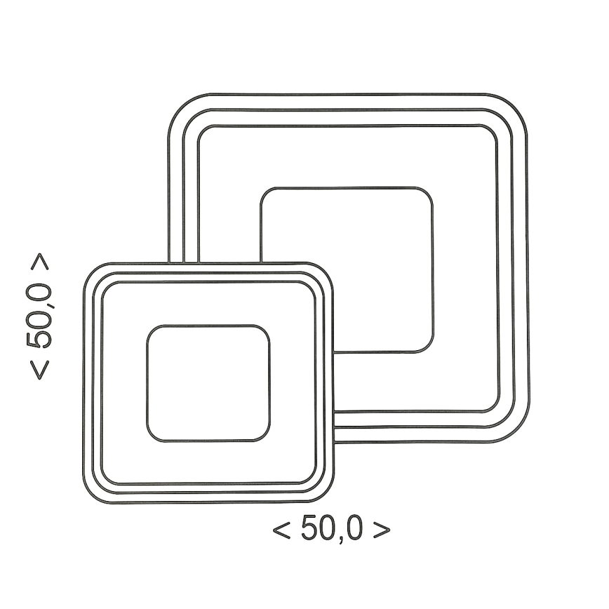Brilagi - Plafonieră LED reglabilă TANDORA LED/49W/230V 50x50 cm 3000-6000K + telecomandă
