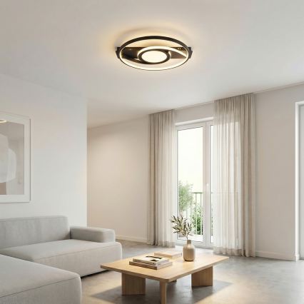 Brilagi - Plafonieră LED dimmabilă TWIRL LED/38W/230V 3000-6000K negru + telecomandă