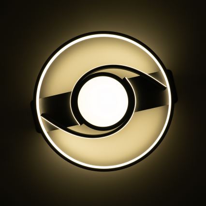 Brilagi - Plafonieră LED dimmabilă TWIRL LED/38W/230V 3000-6000K negru + telecomandă