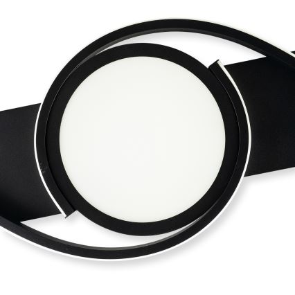 Brilagi - Plafonieră LED dimmabilă TWIRL LED/38W/230V 3000-6000K negru + telecomandă
