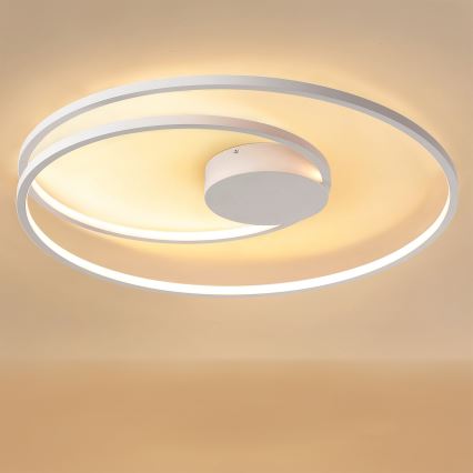 Brilagi - Plafonieră LED dimabilă TWISTER, 105W, 230V, 3000-6000K, Ø 100 cm, albă, cu telecomandă