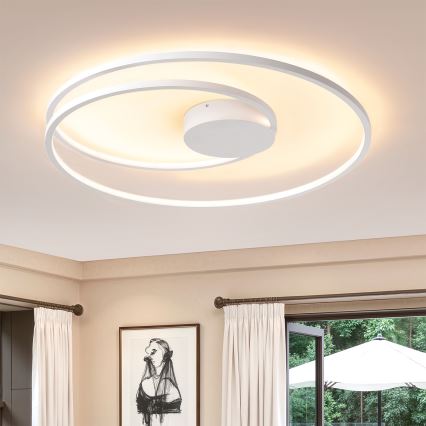 Brilagi - Plafonieră LED dimabilă TWISTER, 105W, 230V, 3000-6000K, Ø 100 cm, albă, cu telecomandă