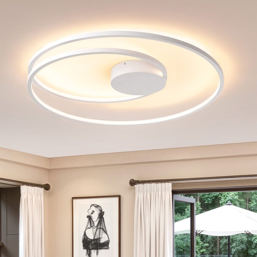 Brilagi - Plafonieră LED dimabilă TWISTER, 105W, 230V, 3000-6000K, Ø 100 cm, albă, cu telecomandă