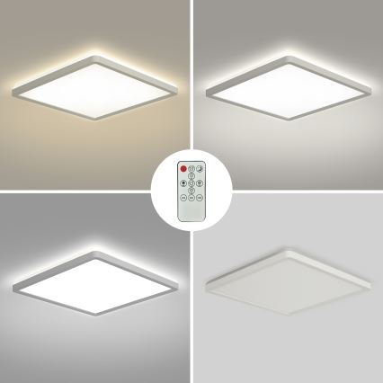 Brilagi - Plafonieră LED ULTRA SLIM dimabilă, 18W, 230V, 2700–6500K, 30x30 cm, albă, cu telecomandă